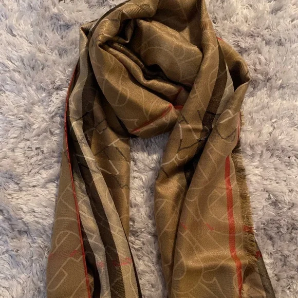 Burberry monogram check scarf